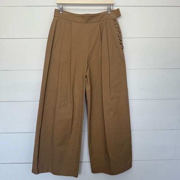 Zara Tan Wide Leg Pants - Picture 1 of 5